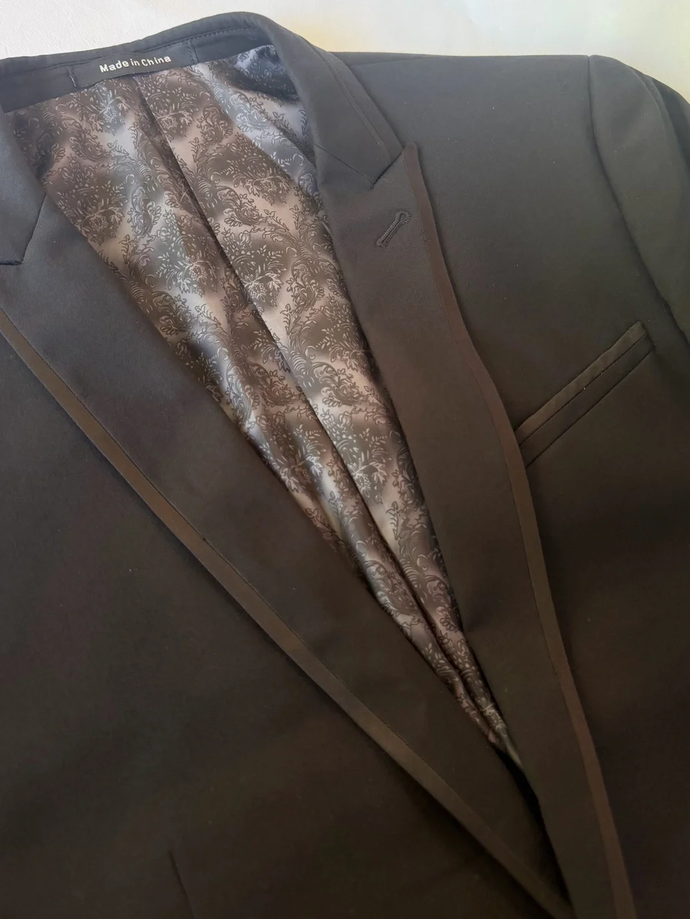 Men's Black Single-Breasted Tuxedo Blazer
